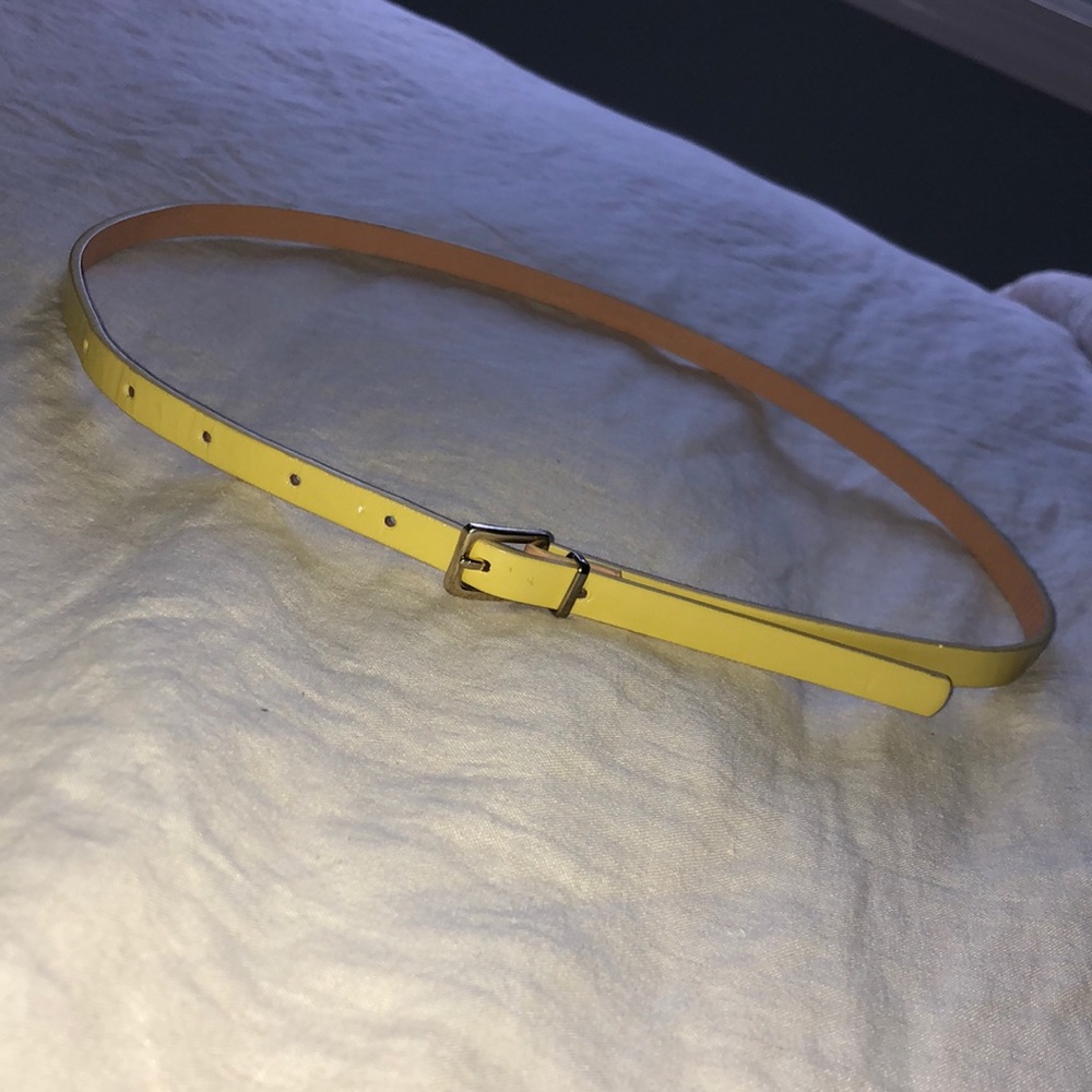 Yellow Patent Lester JCrew Belt